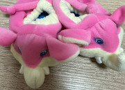 Detské papučky bielo ružové - sloník