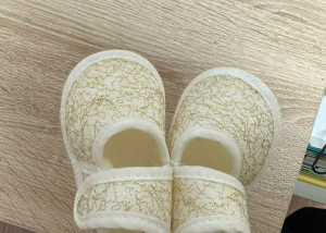 Detské topánočky bielo zlaté