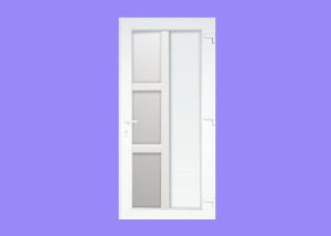 Plastové vchodové dvere do domu Vertical 3Glass