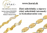 Zlaté náhrdelníky a súpravy (zlatý náhrdelník + zlatý náramok) Korai