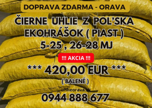 Cierne uhlie z POĽSKÉ/ EKOHRÁŠOK DOPRAVA Z DARMA - ORAVA