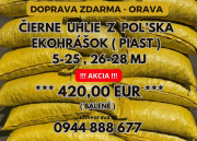 Cierne uhlie z POĽSKÉ/ EKOHRÁŠOK DOPRAVA Z DARMA - ORAVA
