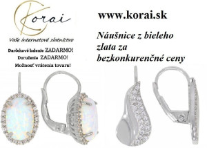 Krásne náušnice z bieleho zlata Korai
