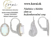 Náušnice z bieleho zlata Korai 22